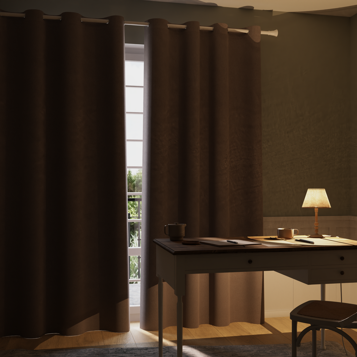 Rideau 100% occultant Keri Beige