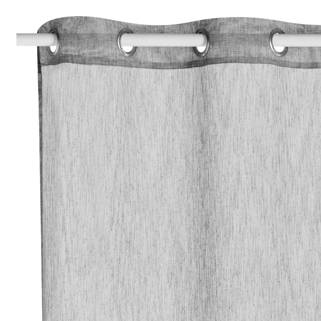 Voilage BADJI coloris gris 140 x 240 cm