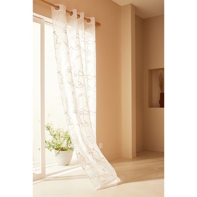 Voilage SCHIZZO coloris lin 140 x 240 cm