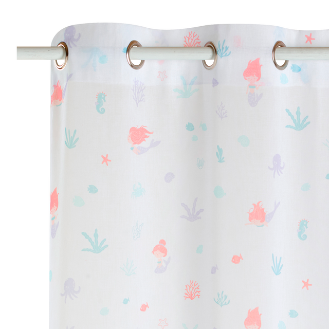 4MURS Voilage SIRENINA coloris bleu clair 140 x 240 cm