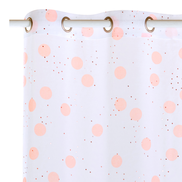 Voilage PUNTINI coloris pêche 140 x 240 cm