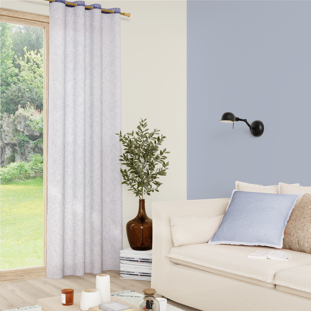 Voilage PROCIDA coloris indigo 140 x 240 cm