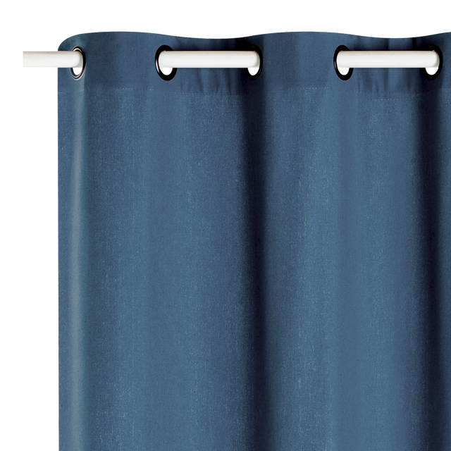 Rideau MARENGA coloris bleu indigo 140 x 260 cm