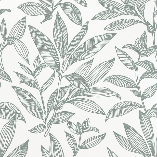 Papier peint intissé NOÉMIE coloris vert de gris