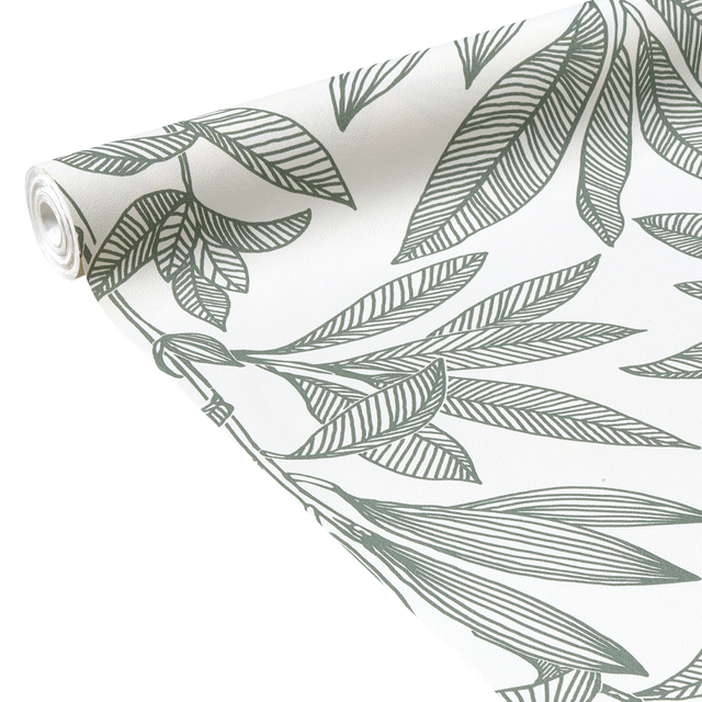 Papier peint intissé NOÉMIE coloris vert de gris