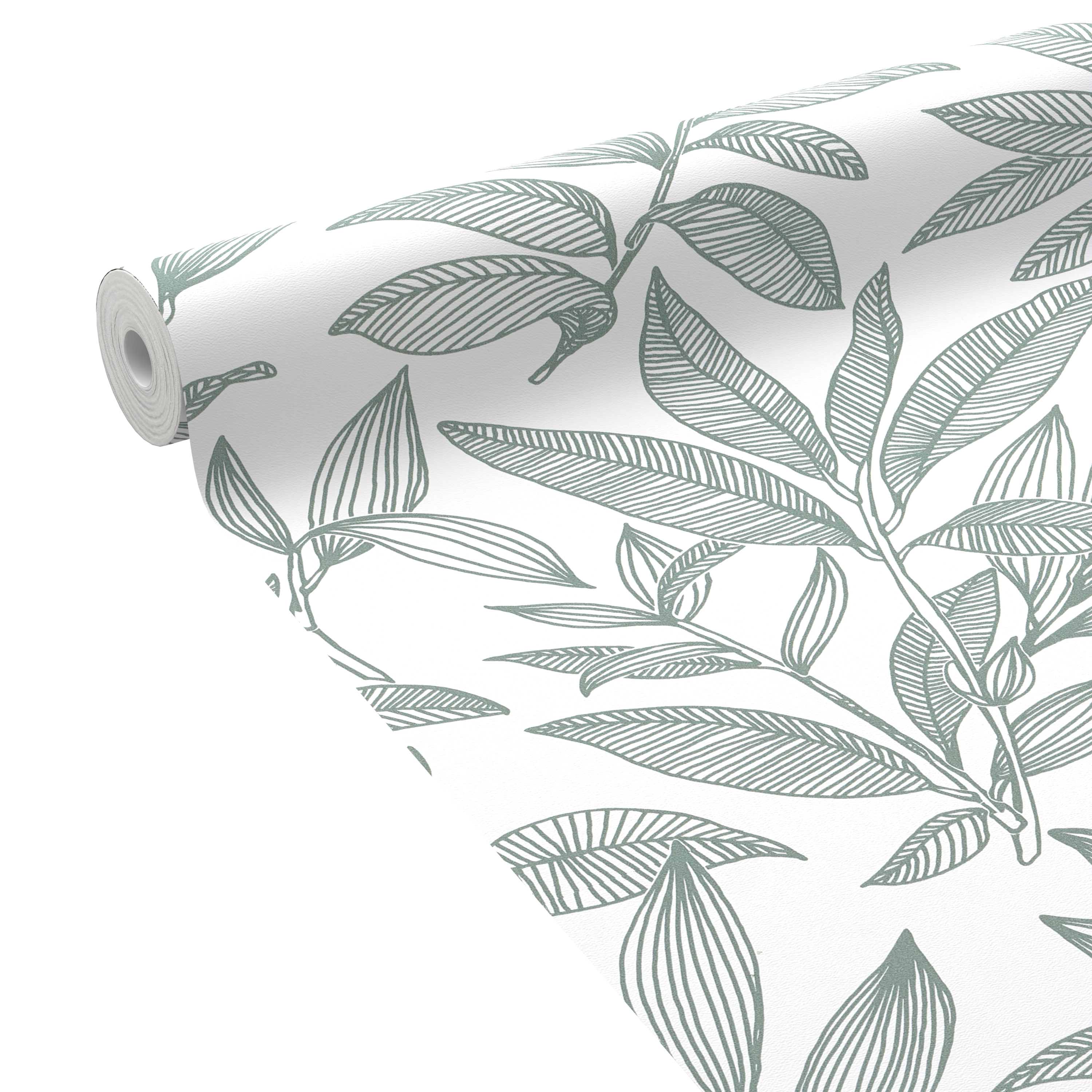 Papier peint intissé NOÉMIE coloris vert de gris