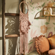 4MURS Suspension en macramé Suria Rose poudré