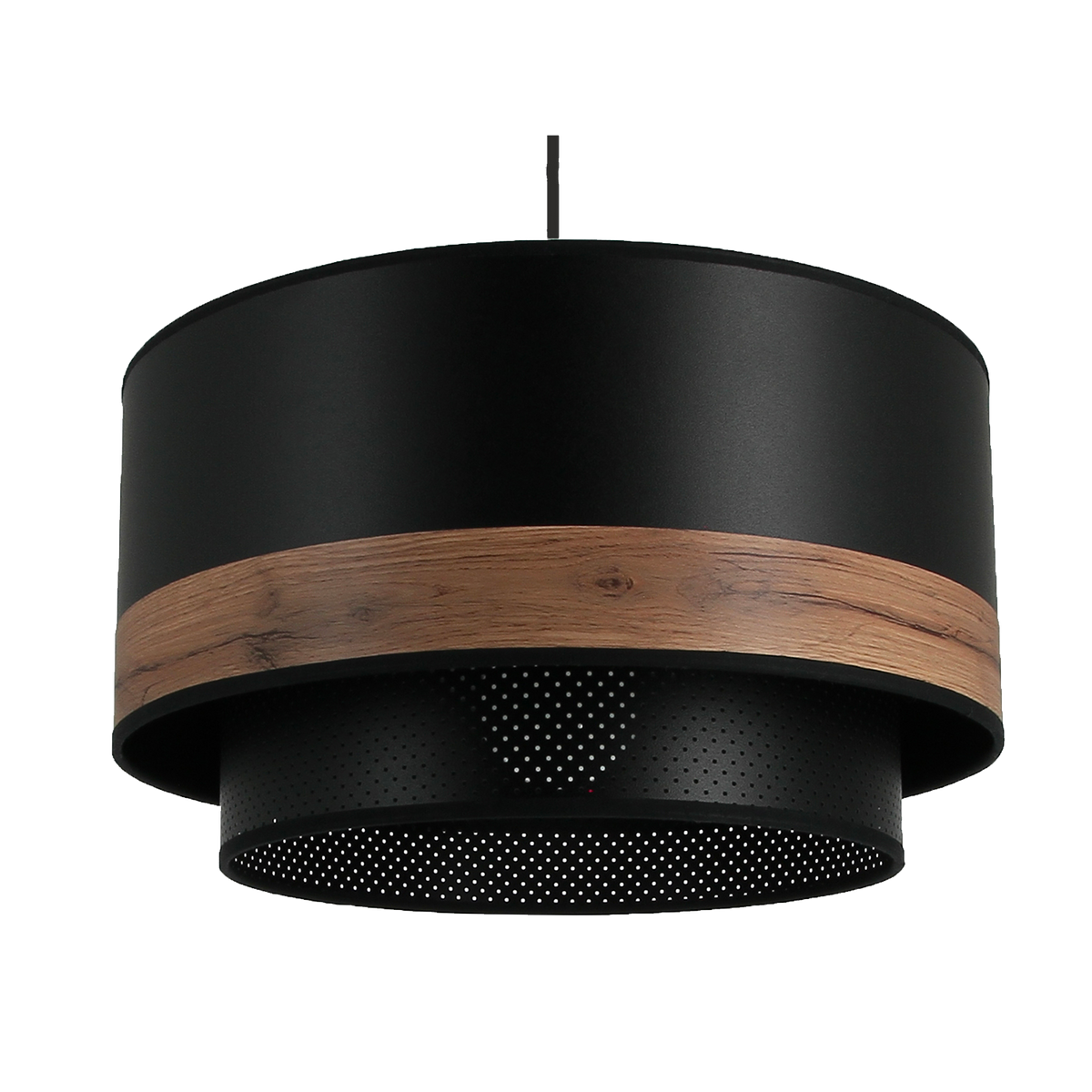 Suspension Back up Noir et bois