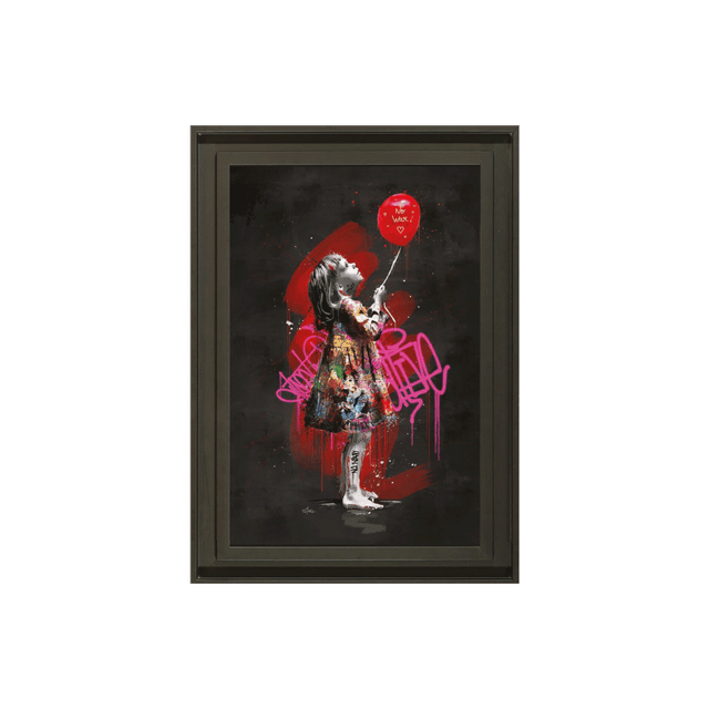 Tableau ROMARIC LA PETITE FILLE ET LE BALLON coloris noir