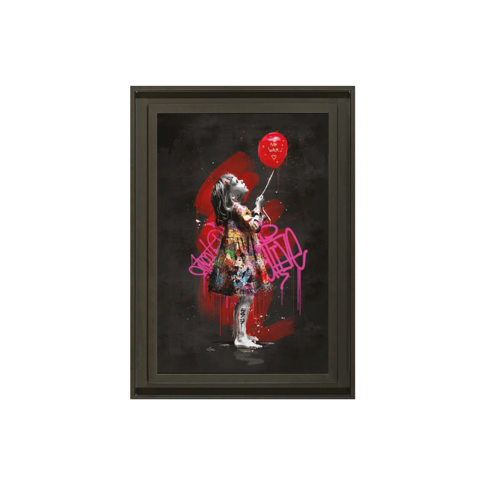 Tableau ROMARIC LA PETITE FILLE ET LE BALLON coloris noir