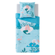 4MURS Parure de lit en toile de coton Sirenina Bleu acqua