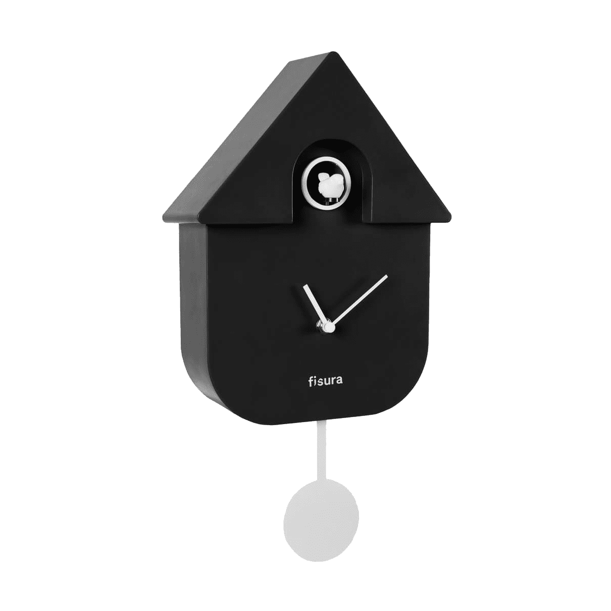FISURA Horloge Maison coucou Noir et blanc