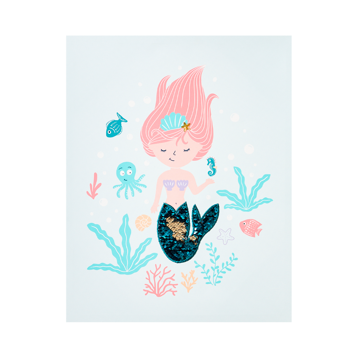 4MURS Toile embellie Sirenina Bleu