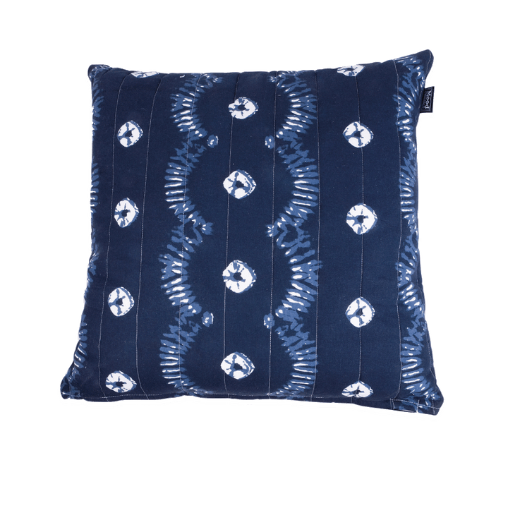 Coussin Flower tie Indigo