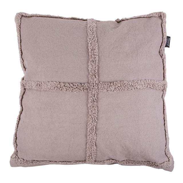 Coussin CARLOS coloris taupe 45 x 45 cm