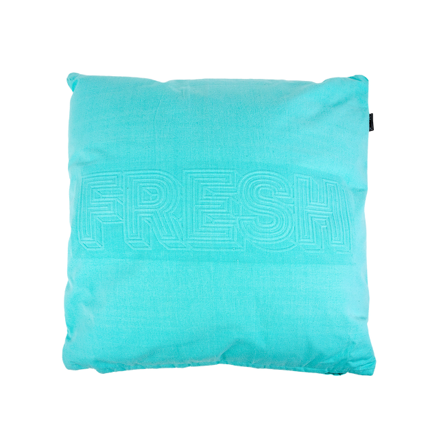 Coussin FRESH coloris turquoise 50 x 50 cm