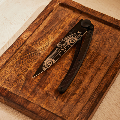 DEEJO Couteau Bolide Black, fibre de carbone