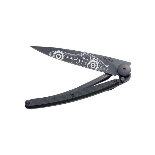 Deejo Couteau BOLIDE coloris Black, Fibre de carbone