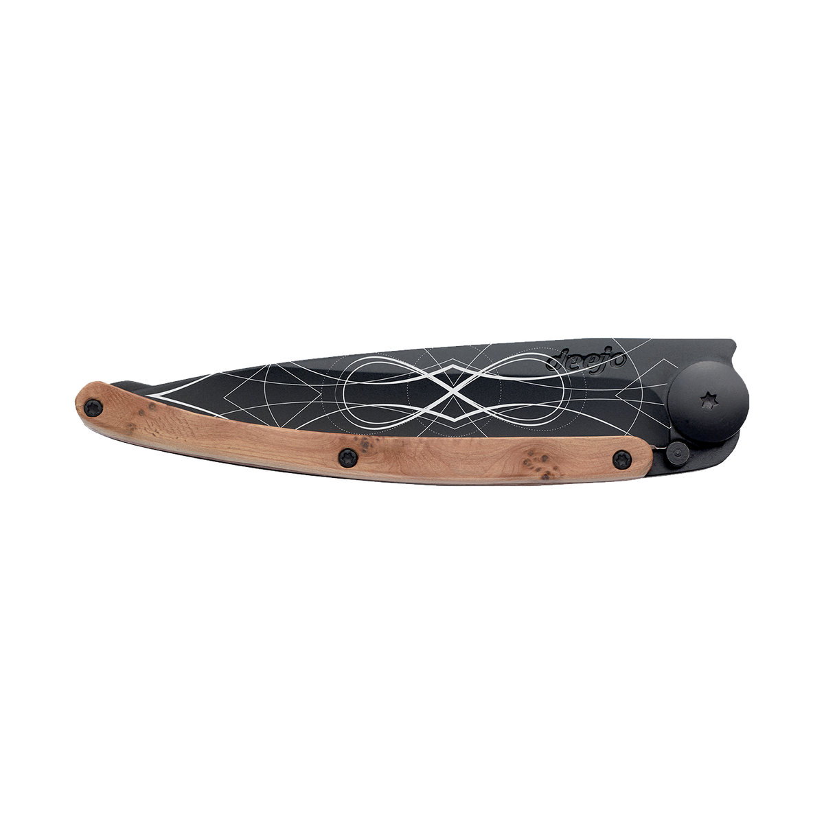 DEEJO Couteau Infini Black, genévrier