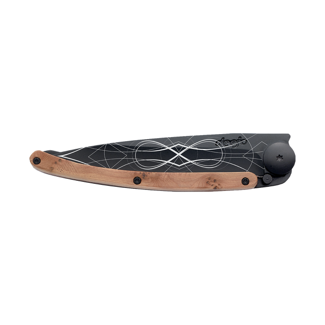 Deejo Couteau INFINI coloris Black, Genévrier