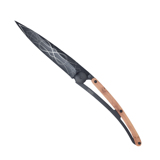 Deejo Couteau INFINI coloris Black, Genévrier