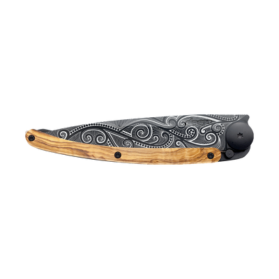 DEEJO Couteau Pacifique Black, olivier