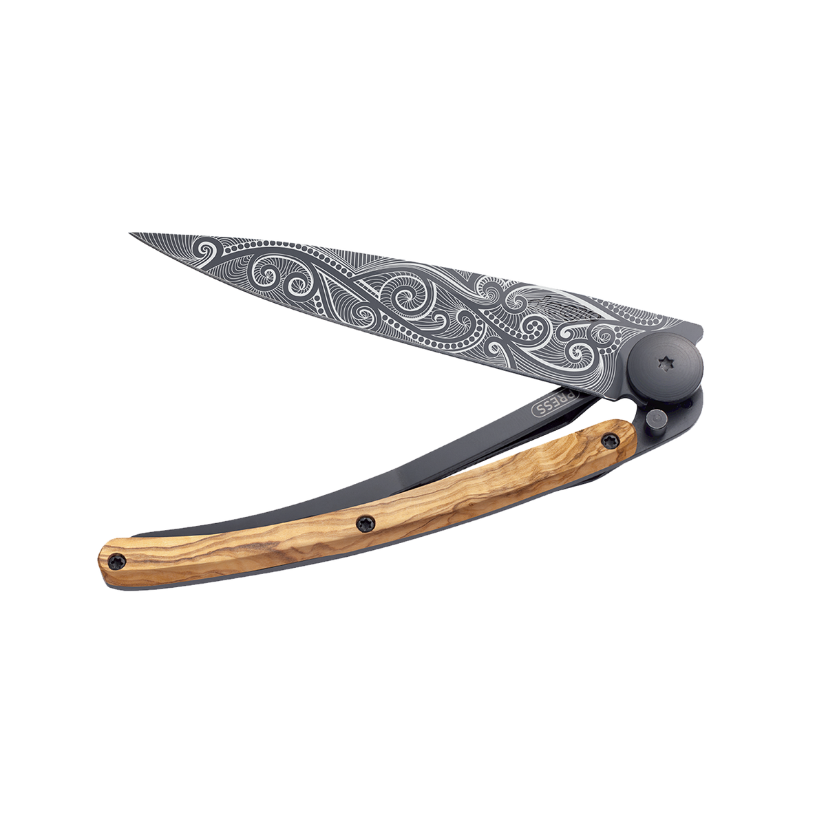 DEEJO Couteau Pacifique Black, olivier