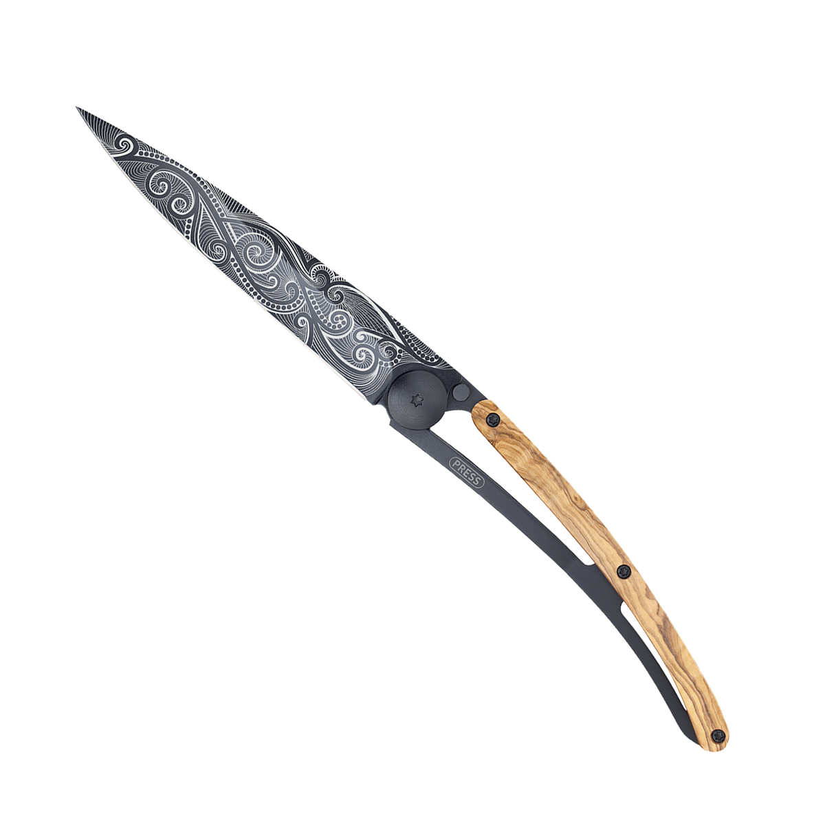 DEEJO Couteau Pacifique Black, olivier