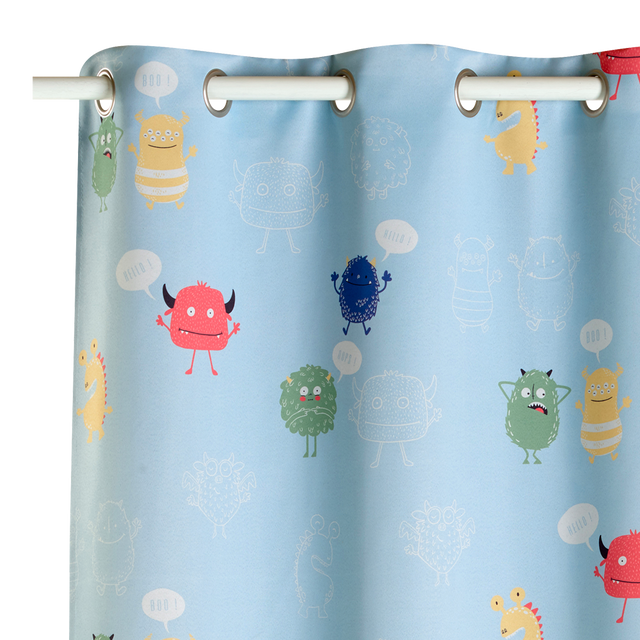 4MURS Rideau occultant CUTE MONSTER multicolore 140 x 250 cm