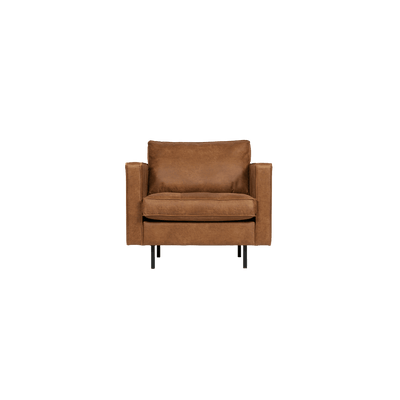 BEPUREHOME Fauteuil Rodeo Copa cognac capitonné 1 place