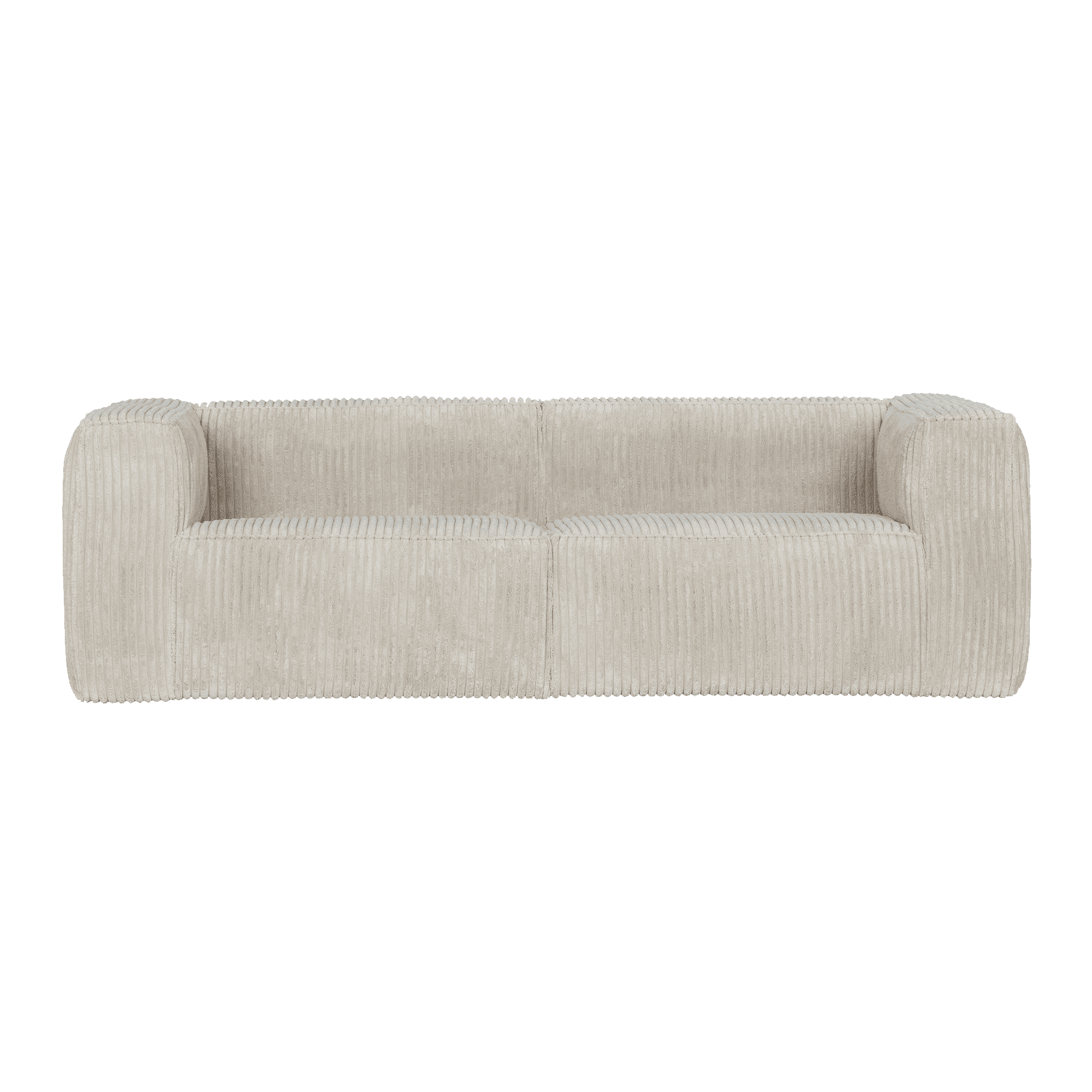 WOOOD Canapé BEAN coloris RIBCORD NATUREL 3 places