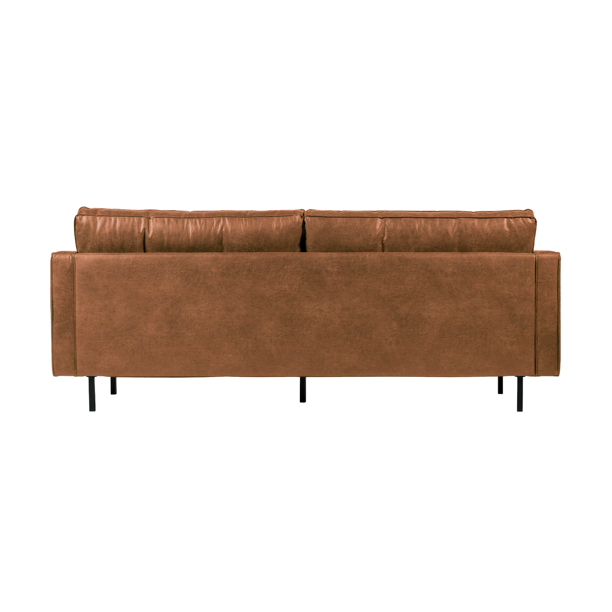 BEPUREHOME Canapé Rodeo Copa cognac capitonné 3 places