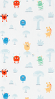 4MURS Papier peint intissé Cute monster Multicolore