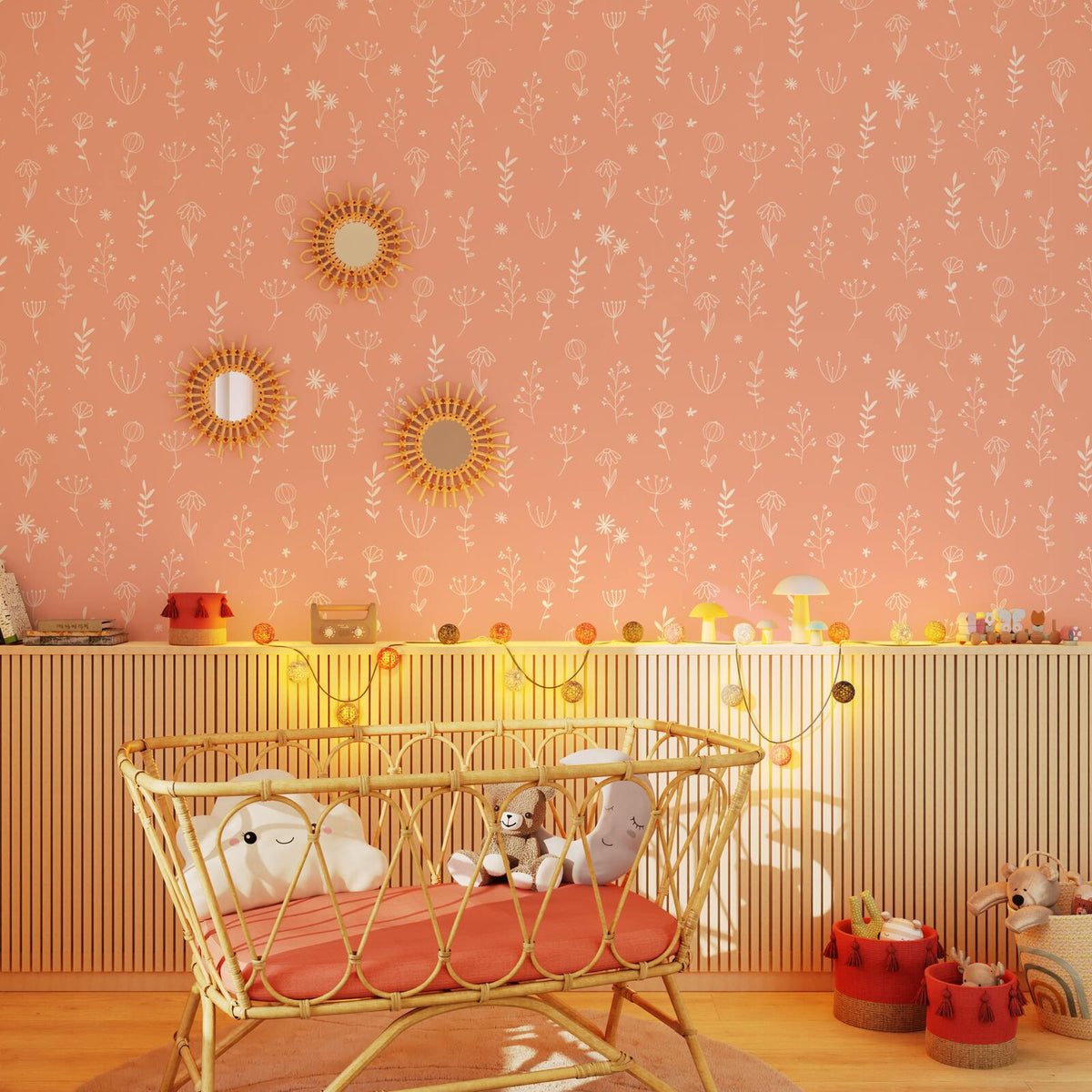 4MURS Papier peint intissé Fantine Terracotta