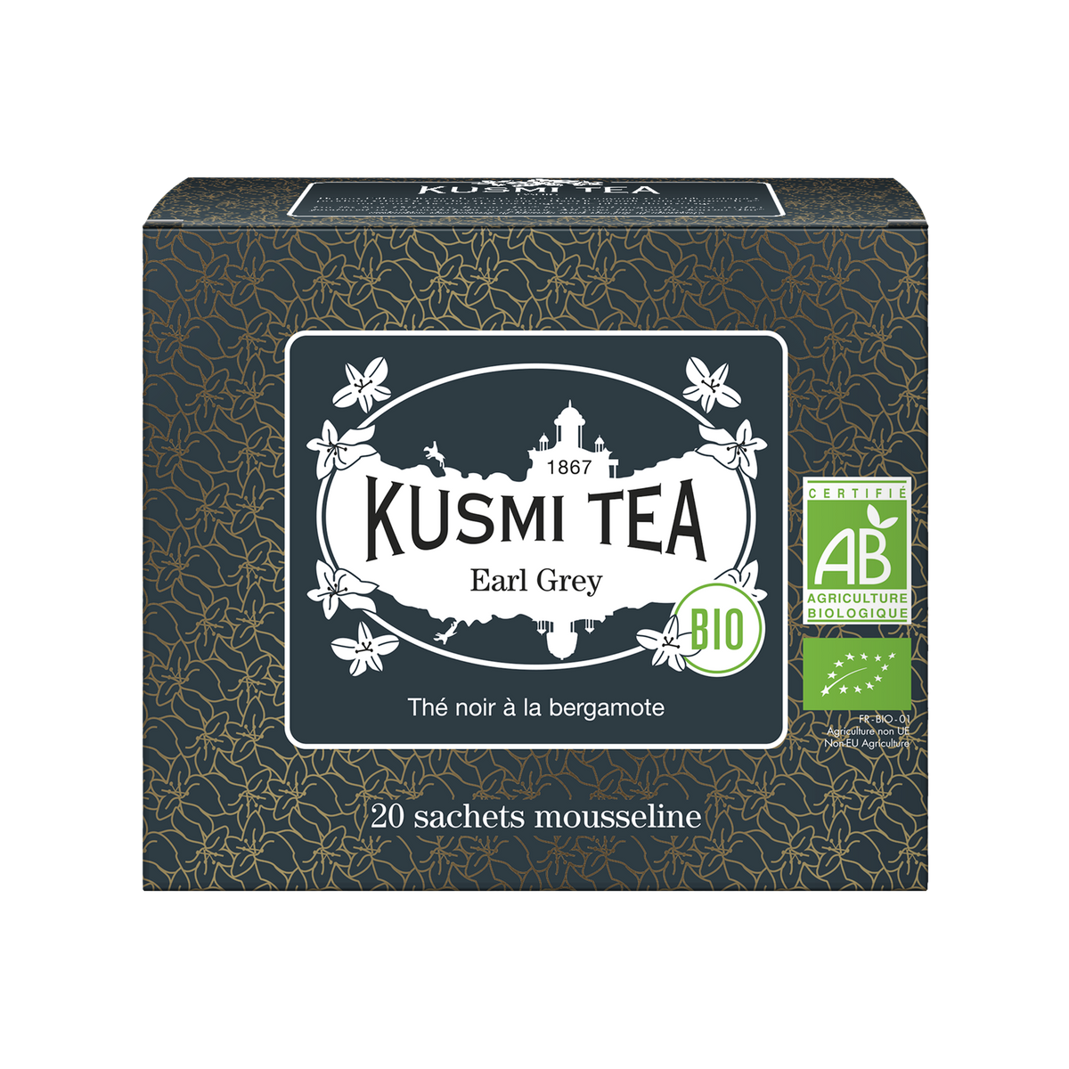 KUSMI TEA Thé noir en sachet Earl grey bio 100G