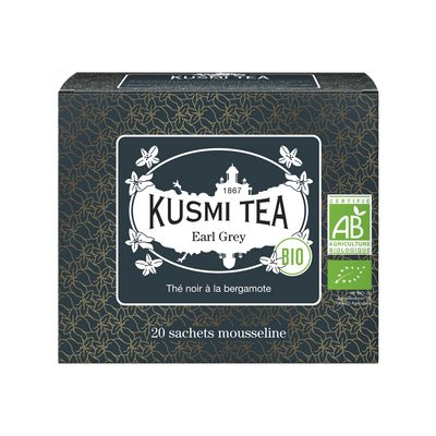 KUSMI TEA Thé noir en sachet Earl grey bio 100G
