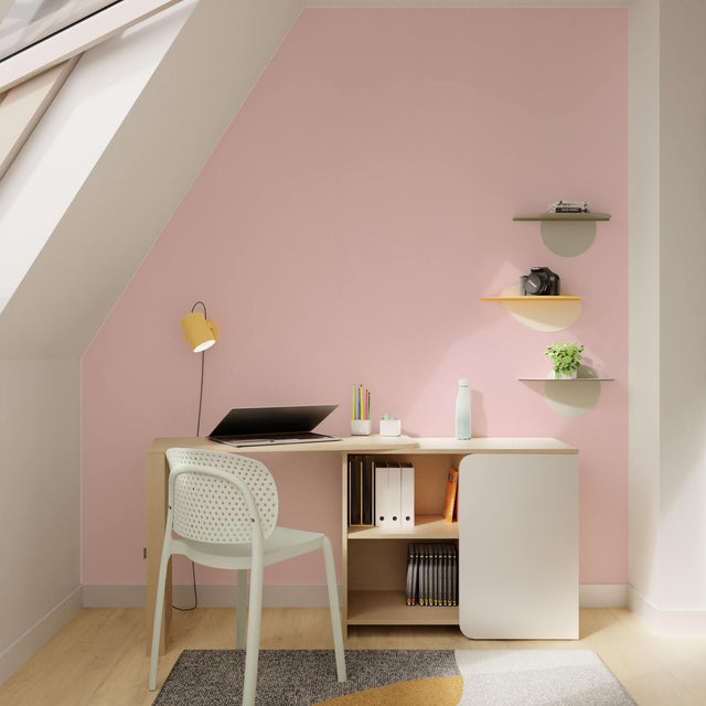 Papier peint intissé ENJOY coloris rose poudré