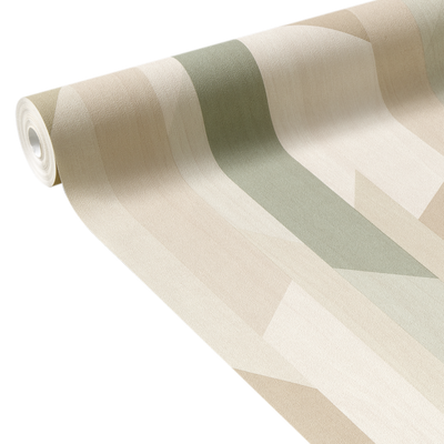 Papier peint intissé Kawana Vert de gris