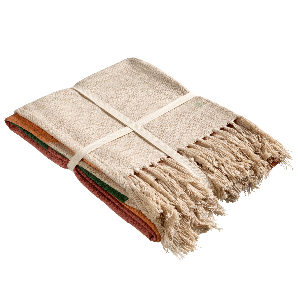 Plaid coton Poesie Multicolore