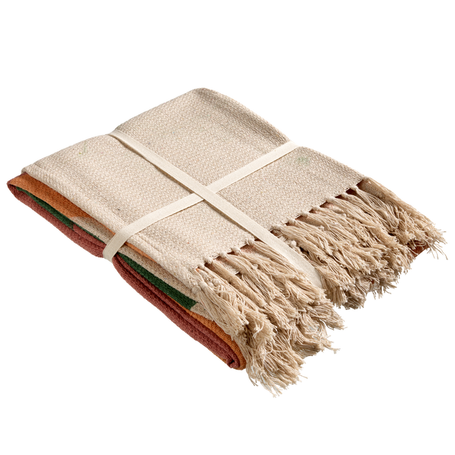 Plaid coton POESIE coloris multicolore