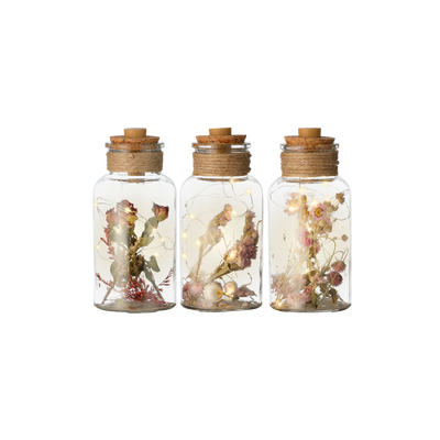 Flacon Micro led bocal verre fixe intérieur 3ass Multicolore