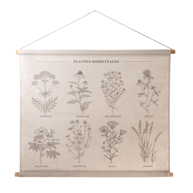 Amadeus Cades Décoration à suspendre PLANTES MÉDICINALES beige