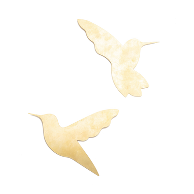 AMADEUS CADES Déco murale métal Colibri Doré