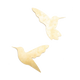 AMADEUS CADES Déco murale métal Colibri Doré