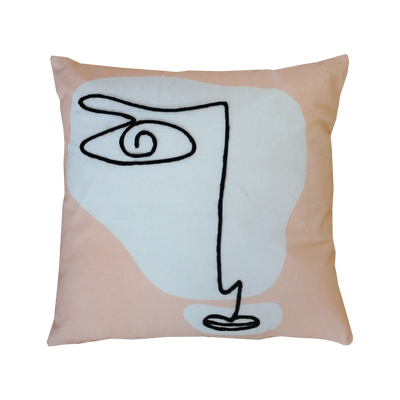 Coussin Face lace Rose