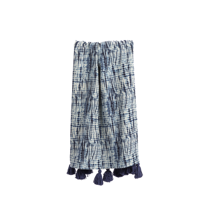 Plaid coton recyclé Tia Indigo