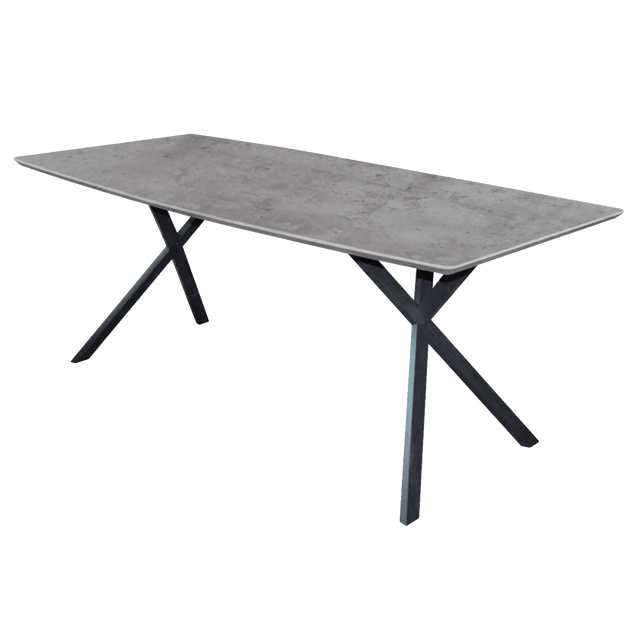 Table de salle à manger LOVA coloris gris béton 160 x 90 cm