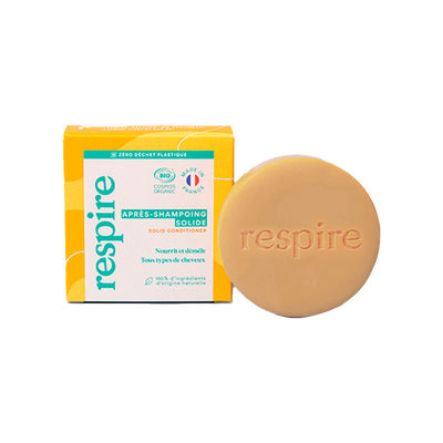 RESPIRE Shampoing solide Après-shampoing solide Jaune 50G