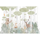4MURS Papier peint panoramique XL Calm forest life Multicolore Satiné