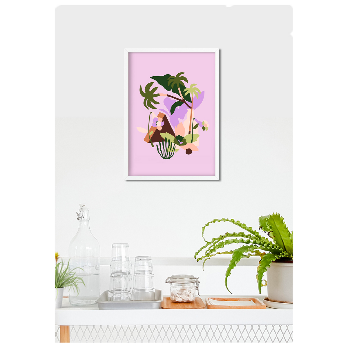 SERGEANTPAPER Affiche Herbes folles a3 Mauve et vert